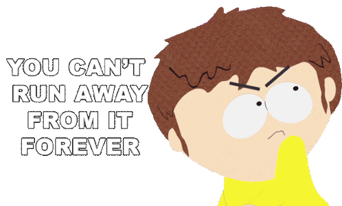 You Cant Run Away From It Forever Jimmy Valmer Sticker - You Cant Run Away From It Forever Jimmy Valmer South Park Stickers