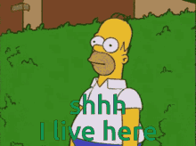 I Live Here Homer Simpson GIF - I Live Here Homer Simpson Shrub GIFs