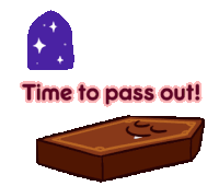 Time To Pass Out Passing Out Sticker - Time To Pass Out Passing Out Cookie Run Stickers