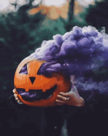 Smoke Purple Smoke GIF - Smoke Purple Smoke Pumpkin GIFs