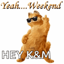 Garfield Yeah Weekend GIF - Garfield Yeah Weekend Weekend Vibes GIFs