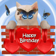 happy birthday happy birthday to you happy birthday wishes happy birthday gif kitten and butterflies
