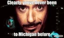 Tony Stark Michigan GIF - Tony Stark Michigan Clearly Youve Never Been To Michigan Before GIFs