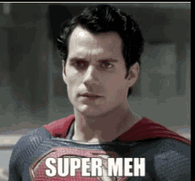 Superman Super Meh GIF - Superman Super Meh Meh GIFs