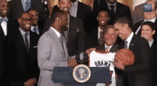 Dwyane Wade & Barack Obama Dap GIF - Dap Handshake Respect GIFs