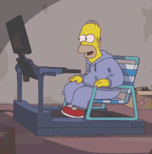 Treadmill, Lazy Style GIF - Television Thesimpsons GIFs