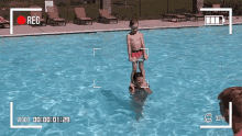 Pool Day Scott And Camber GIF - Pool Day Scott And Camber Jump In Pool GIFs