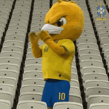 canarinho torcendo cbf confederacao brasileira de futebol selecao brasileira mascote selecao brasileira