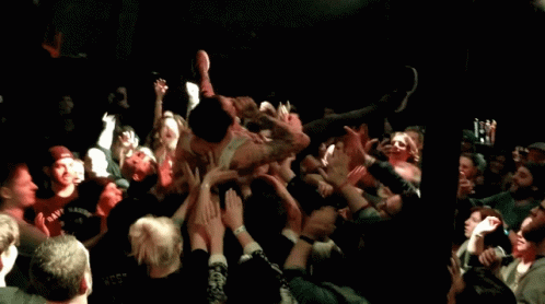 The perfect Frank Turner Mongol Horde Crowd Surf Animated GIF for your conv...