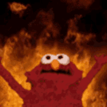 Elmo Elmo Fire GIF - Elmo Elmo Fire Hype E GIFs