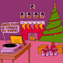 Santa Claus Is Coming To Town Christmas Music GIF - Santa Claus Is Coming To Town Christmas Music Jackson5 GIFs