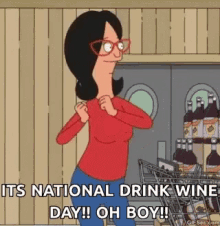 Tina Belcher National Drink Wine Day GIF - Tina Belcher National Drink Wine Day Bobs Burgers GIFs