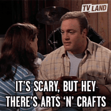 Its Scary But Hey GIF - Its Scary But Hey Theres Arts N Crafts GIFs