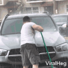 cleaning the car viralhog let the storm clean the car good weather to clean the car washing the car