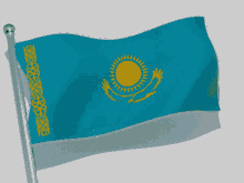 Kazakhstan Flag GIF - Kazakhstan Flag Flag Waver GIFs