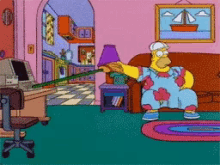 Homer Simpson Work From Home GIF - Homer Simpson Work From Home The Simpsons GIFs