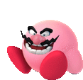 Kirby Smile Sticker - Kirby Smile Mustache Stickers