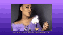 No Man Is Worth The Aggravation Ariana Grande GIF - No Man Is Worth The Aggravation Ariana Grande Disney Family Singalong GIFs