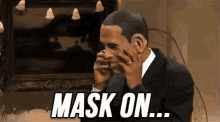 Mask Off GIF - Mask Off Barak Obama GIFs