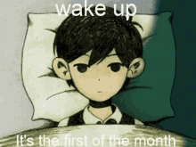 wake up its the first of the month omori tenor omori wake up omori morning