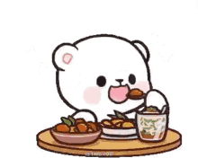 bear hungry food cute delicious