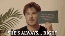 Shes Always Right Ian Somerhalder GIF - Shes Always Right Ian Somerhalder Correct GIFs