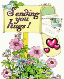 Sending Hugs Flowers GIF - Sending Hugs Hugs Flowers GIFs