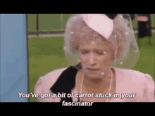 Kath Kim GIF - Kath Kim Youve Got A Bit Of Carrot Stuck In Your Fascinator GIFs