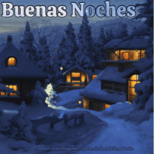 Buneas Noches Good Night GIF - Buneas Noches Good Night Snow GIFs