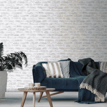 brick wallpaper wood effect wallpaper