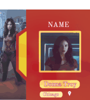 พิน Name Sticker - พิน Name Donna Troy Stickers