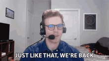 Just Like That Were Back GIF - Just Like That Were Back Welcome Back GIFs