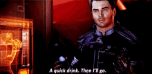 Kaidan Alenko Mass Effect GIF - Kaidan Alenko Mass Effect A Quick Drink GIFs