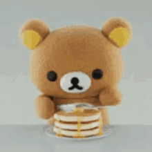 Rilakkuma Pancakes GIF - Rilakkuma Pancakes Breakfast GIFs