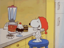 Ice Cream Snoopy GIF - Ice Cream Snoopy Sundae GIFs