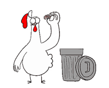 chicken chicken bro animated rubbish throw