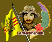 i am a soldier vietnam flag wavy flag