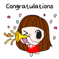 Girl  Cute Sticker - Girl  Cute  Congraturations Stickers