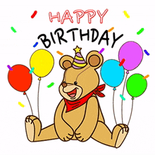bear happy birthday celebrate congraturations kind