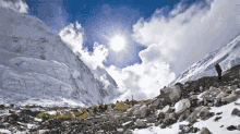 clouds stop motion mount everest mt everest cloudy