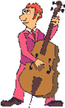 contabajo double bass looking righ and left