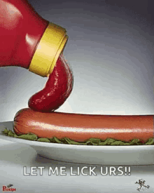 Lick Ketchup GIF - Lick Ketchup Let Me Lick Yours GIFs