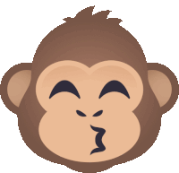 Monkey Pouting Lips Joypixels Sticker - Monkey Pouting Lips Monkey Joypixels Stickers