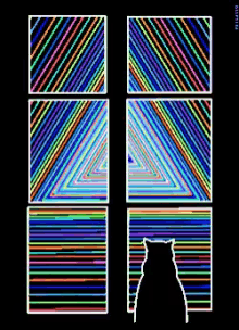 Cat Silhouette Glitch Art GIF - Cat Silhouette Glitch Art Vector Art GIFs