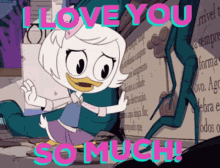 webby vanderquack webby i love you i love you so much ducktales