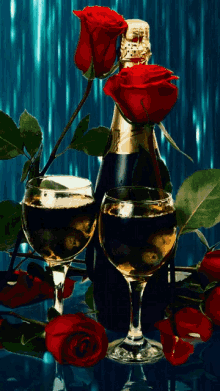 Champagne Roses GIF - Champagne Roses Red Roses GIFs