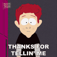 Thanks For Tellin Me Scott Tenorman GIF - Thanks For Tellin Me Scott Tenorman South Park GIFs