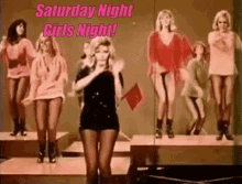 Saturday Night Girls Night GIF - Saturday Night Girls Night Dance Party GIFs