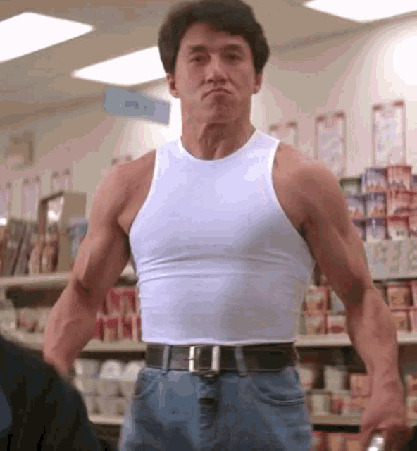 Jackie Chan Strong Muscular Man GIF - Jackie Chan Strong Muscular Man Muscular Jackie Chan GIFs