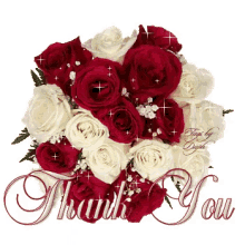 thank you sparkle red roses flowers white roses